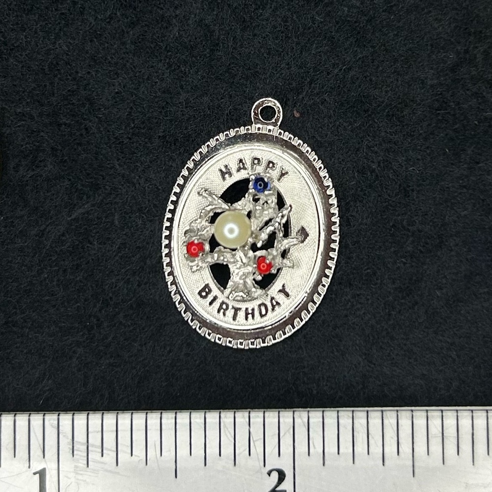 LAST CHANCE 
Vintage Sterling Happy Birthday Charm